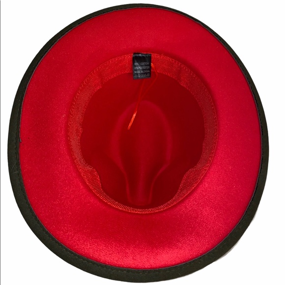 Stylish Olive / Red Two Tone Hat - Picture 2 of 6